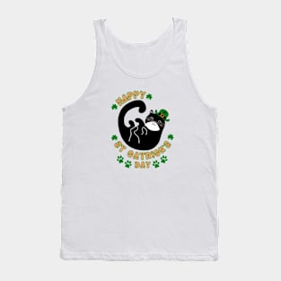 Happy St Catrick's Day | Funny Party Cat Tank Top